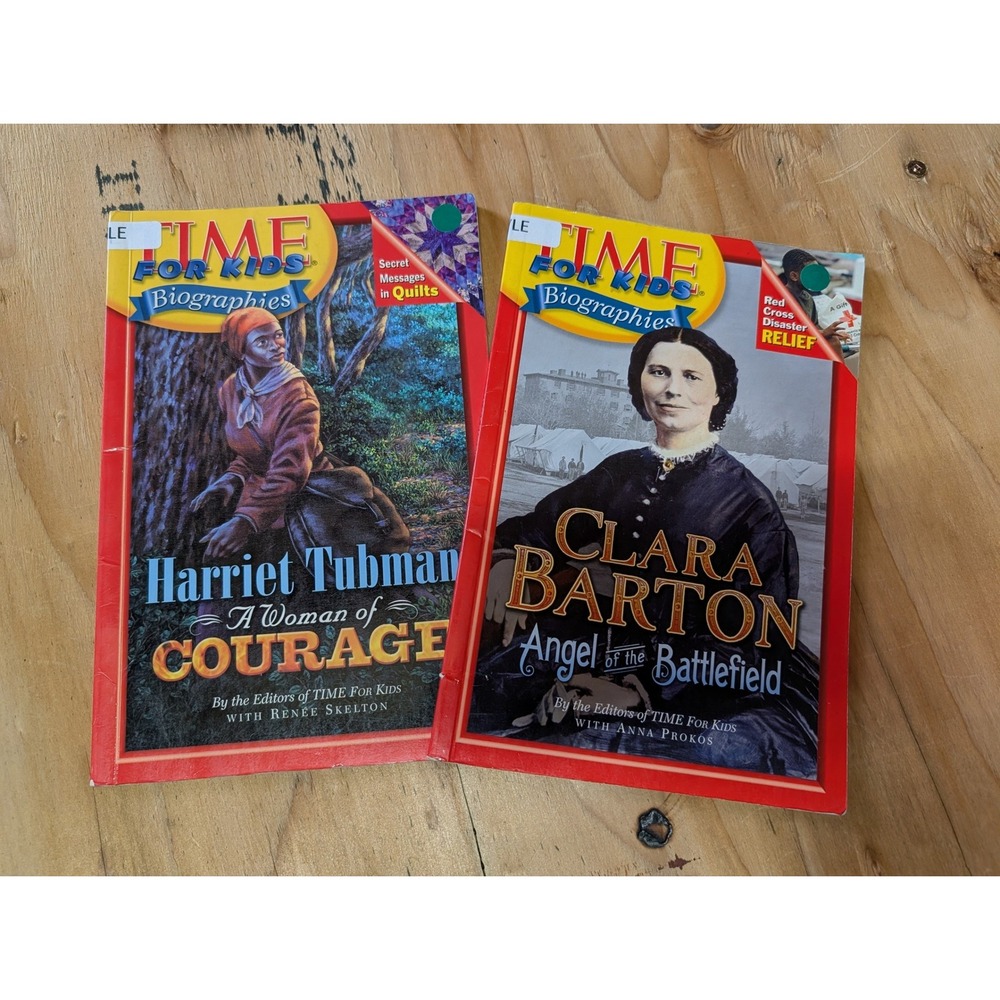 TIME For Kids Biographies Harriet Tubman Clara Barton 2 Book Set Kids Good Mixed